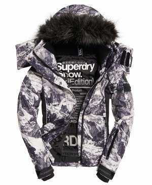 Superdry Snow Puffer Női Kabát Fekete | AZWGK5761